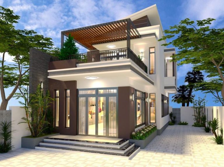 Top mẫu nhà 2 tầng 6x14m đẹp, thiết kế đơn giản, hiện đại 2023