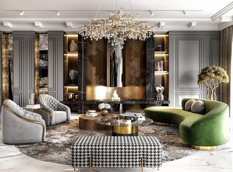 Phong cách Luxury tạo nên vẻ đẹp quyền quý, sang trọng cho ngôi nhà