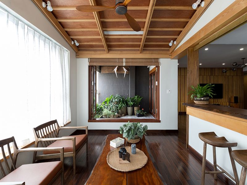 Thiết kế căn hộ kiểu Nhật luôn chú trọng đến không gian xanh