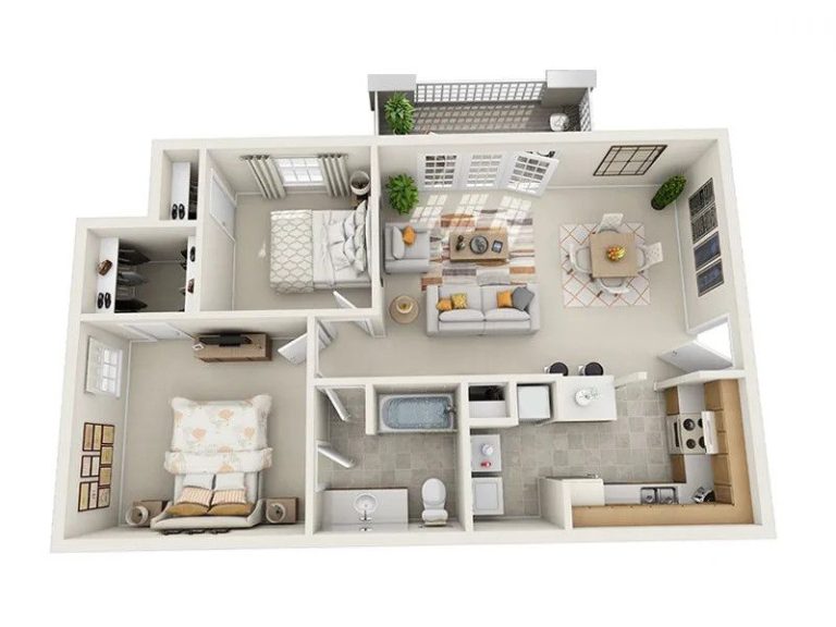 Mẫu thiết kế phòng khách chung cư 70m2 đẹp, hiện đại 2023