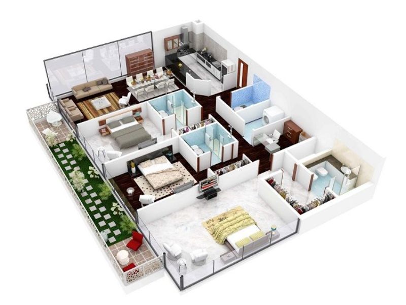 Thiết kế nội thất phải dựa vào diện tích sử dụng thực tế của căn hộ